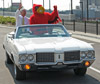 Ceremonial first ride with the Cardinal Bird