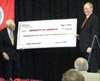 Presented by class representatives Dr. Charlie Oberst and the Hon. Romano Mazzoli to Dr. James Ramsey.