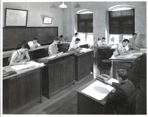 high-res version of an old photograph from the Speed School's Archives